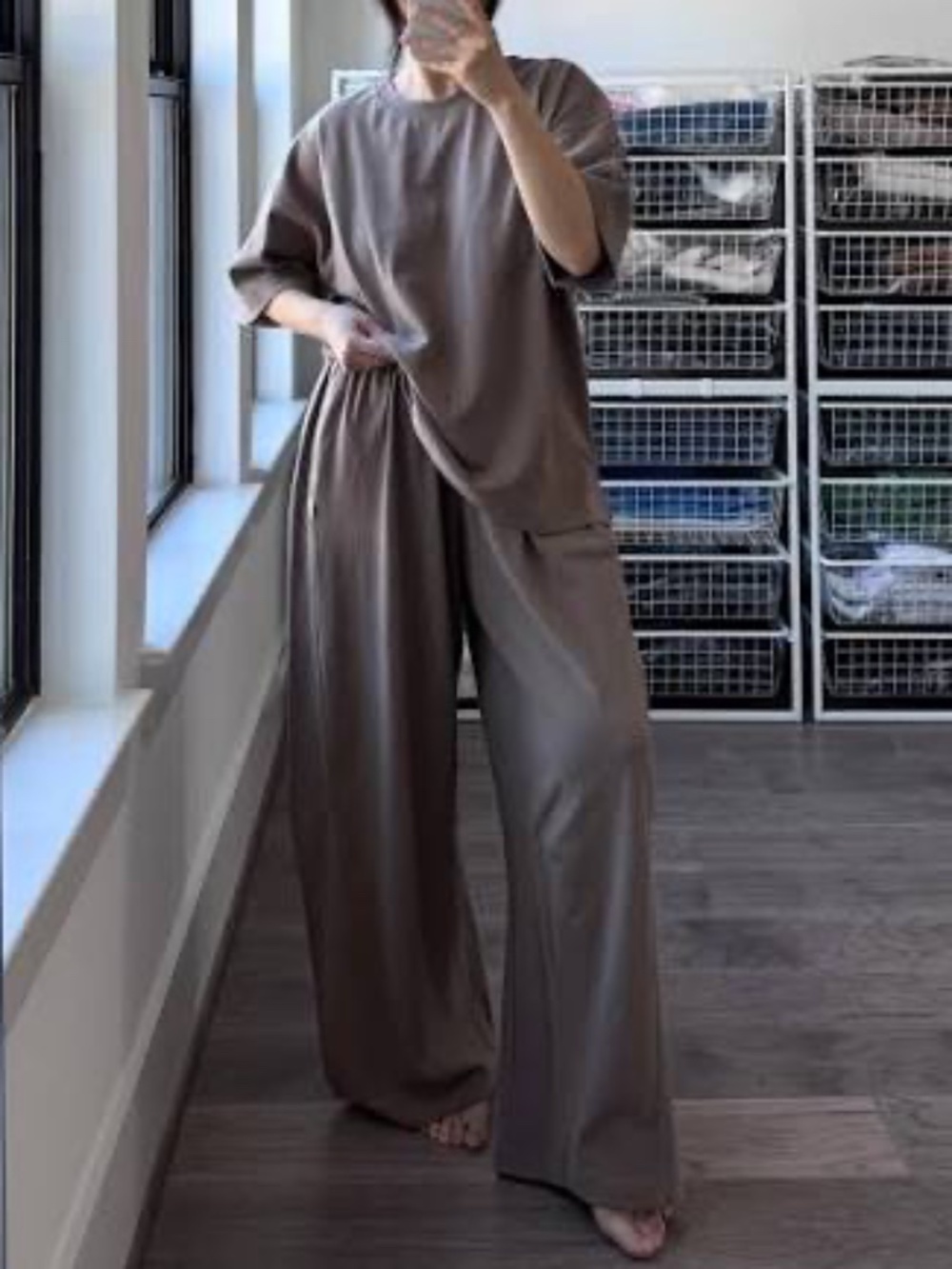 LE BON SHOPPE (set) Cotton Bare Pants & Jayden Tee Mushroom Small / XS